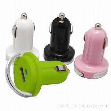 5V/1,000mAh USB Car Charger for iPad/iPhone, with 12 to 24V DC Input Voltages